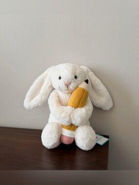Jellycat bashful bunny with pencil
